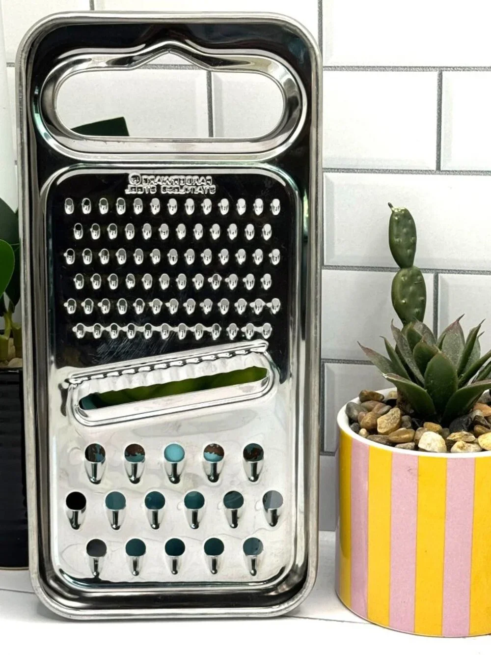 Farberware Stainless Steel Multi-Sided Flat Grater With Handle